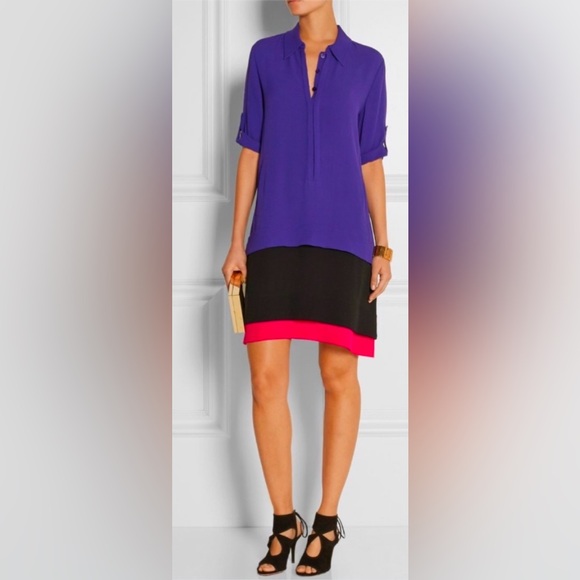 NWT Diane Von Furstenberg Hatsu Colorblock S - Main Image